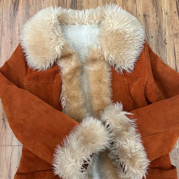 Vintage Orange Penny Lane Suede Jacket - Picture 4 of 7